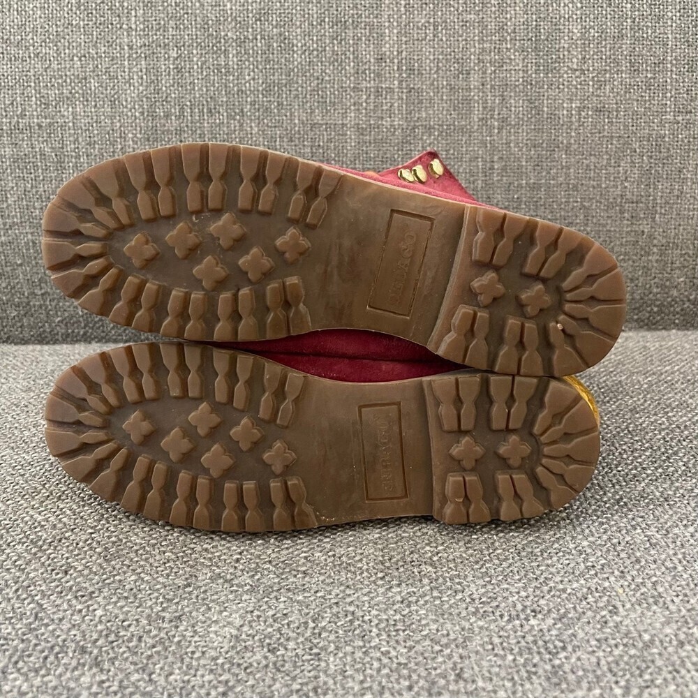 Suede Burgundy Sebago Boots Size 7 - Picture 9 of 10